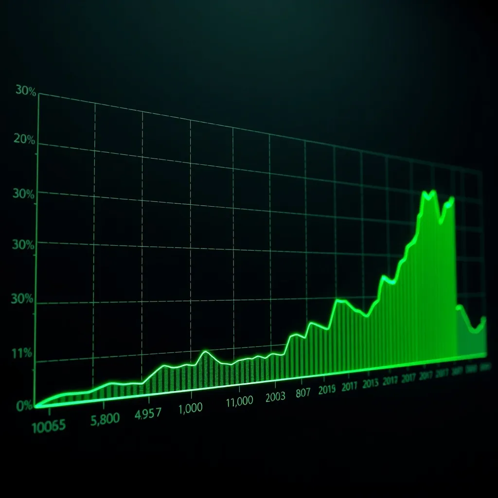 A highly detailed technical financial line chart showing the